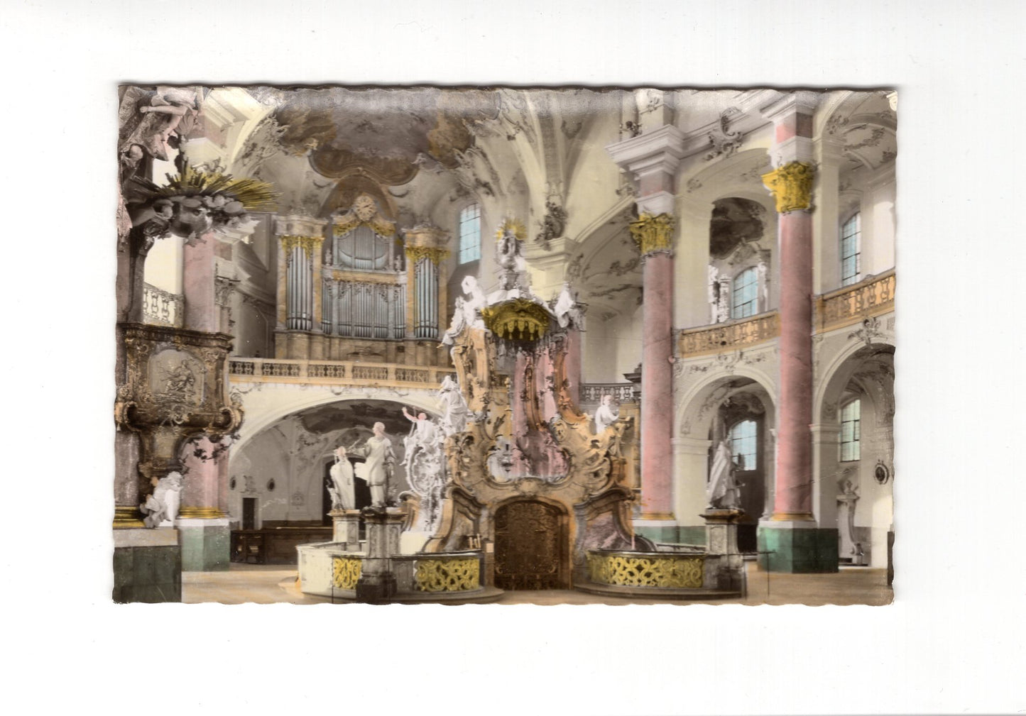 Ansichtskarte Basilika Vierzehnheiligen / Gnadenaltar und Orgel