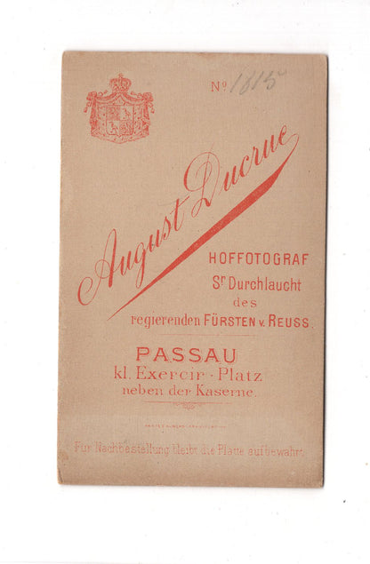 Fotografie Herrenportrait - Passau 1880er / CDV C1-22