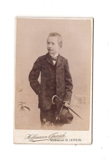 Fotografie Feiner Junge - Leipzig 1890er / CDV M1-26