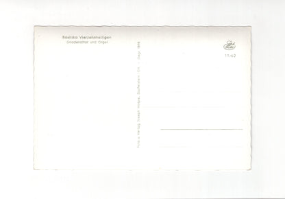 Ansichtskarte Basilika Vierzehnheiligen / Gnadenaltar und Orgel