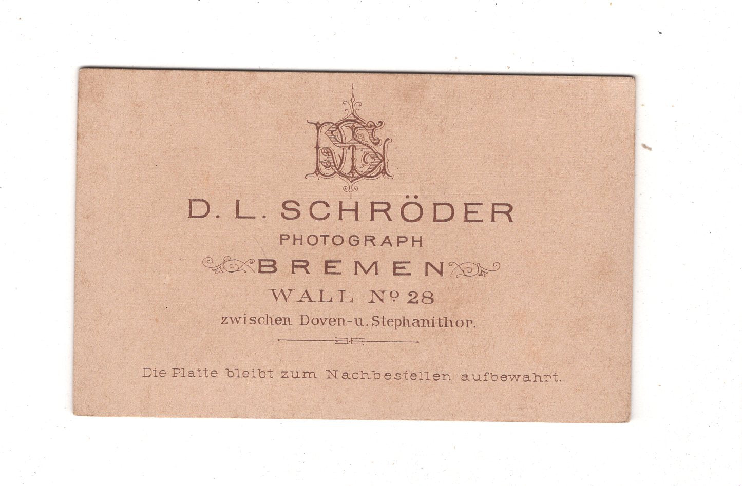 Fotografie Feine Dame - Bremen um 1890 / CDV L1-25