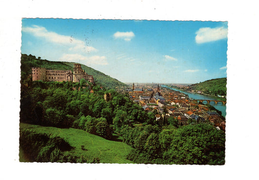 Ansichtskarte Heidelberg mit Schloss / Blick von der Scheffelterrasse / I1-68