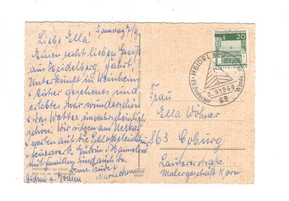 Ansichtskarte Heidelberg mit Schloss / Blick von der Scheffelterrasse / I1-68