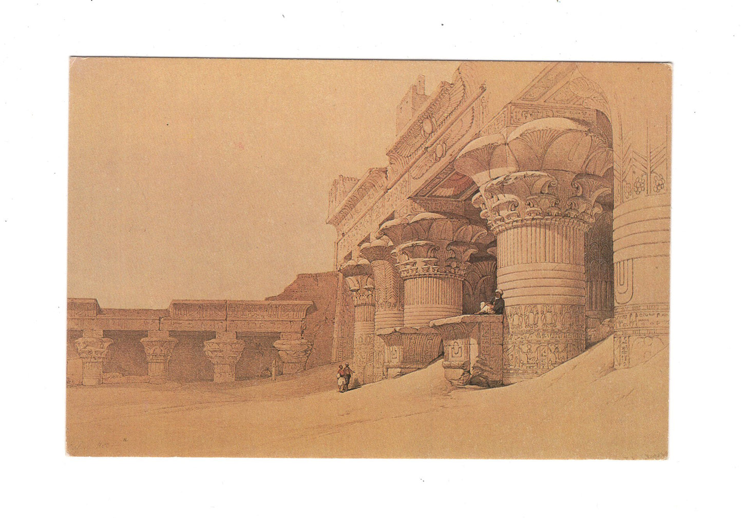 Ansichtskarte / Kunst David Roberts - Temple of Edfu