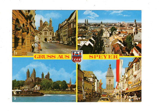 Ansichtskarte Speyer am Rhein / Rheinufer mit Dom +++ / M1-64