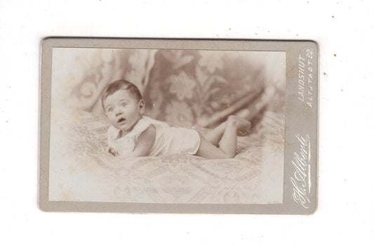 Fotografie Schönes Kinderbild / Baby - Landshut 1890er