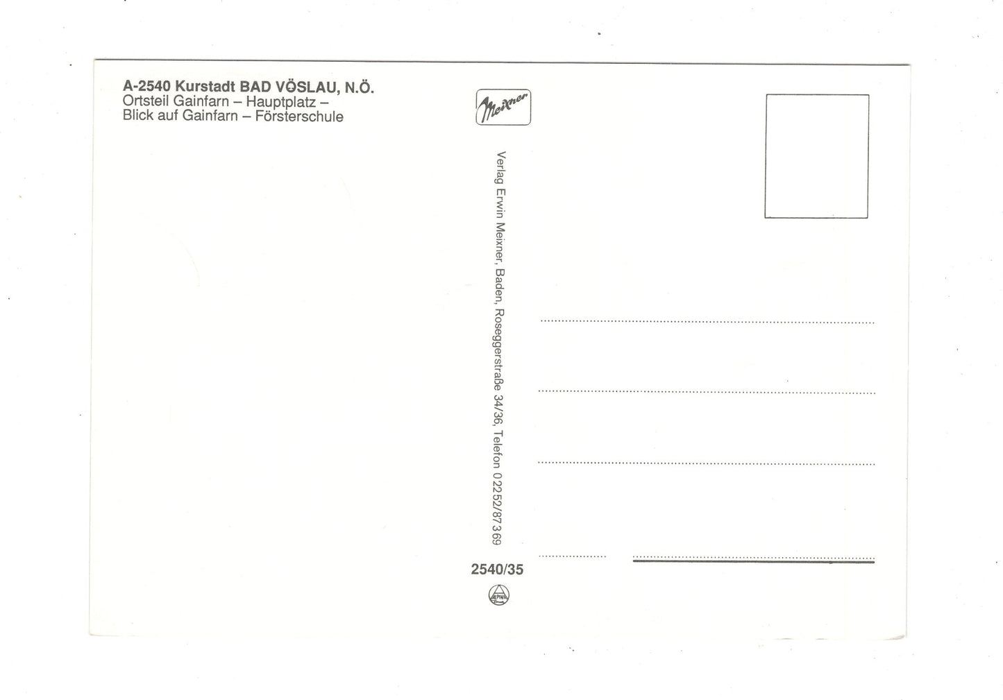Ansichtskarte Bad Vöslau / Niederösterreich / Österreich