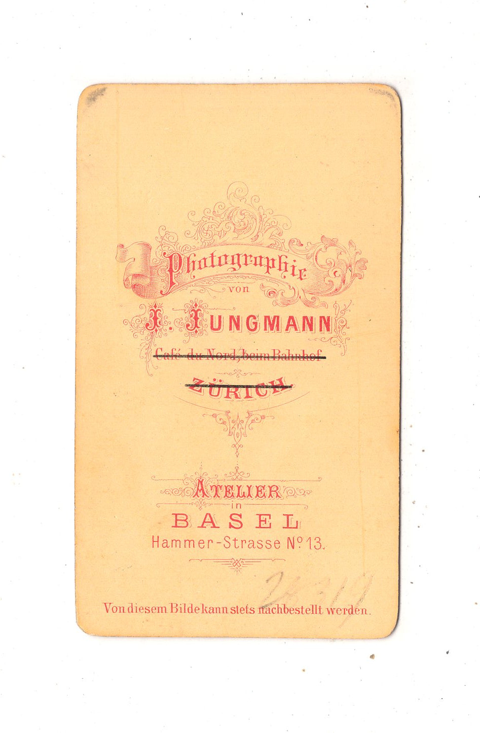 Fotografie Feine Dame - Zürich & Basel 1860er