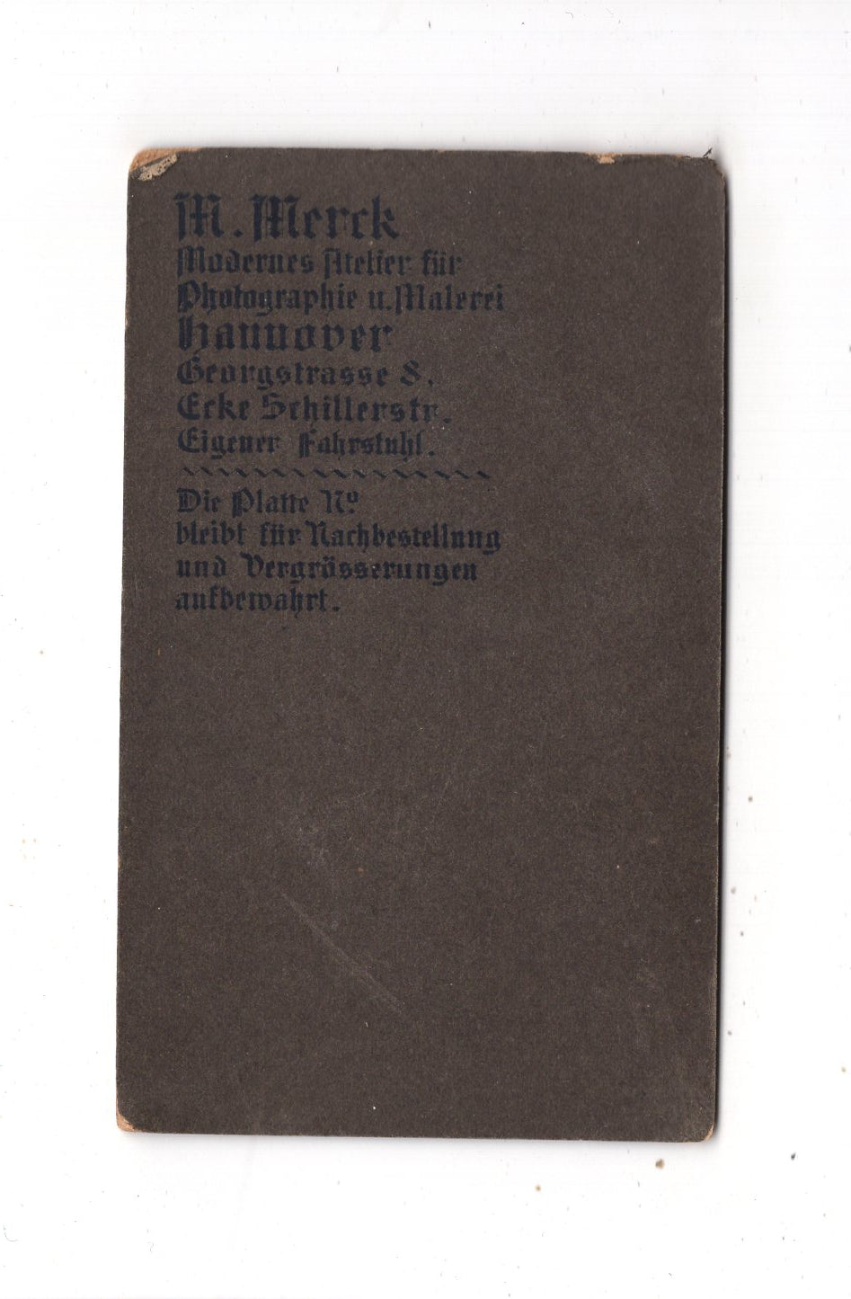 Fotografie Damenportrait - Hannover 1900er / CDV N1-14