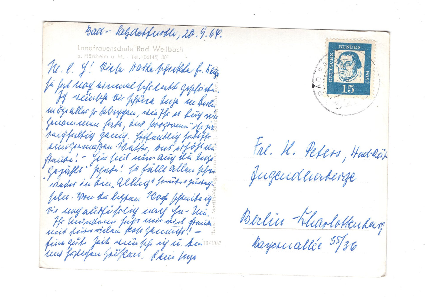 Ansichtskarte Landfrauenschule Bad Weilbach