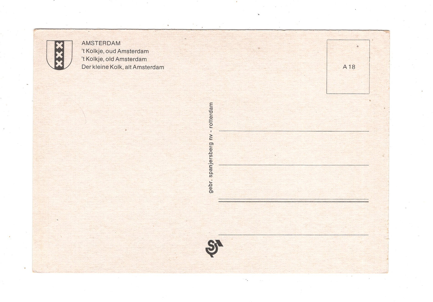 Ansichtskarte Amsterdam / Der kleine Kolk / Niederlande / M1-69