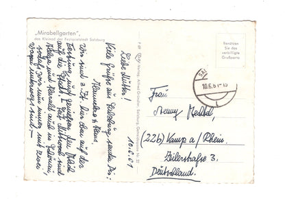 Ansichtskarte Salzburg / Mirabellengarten / Österreich / N1-65