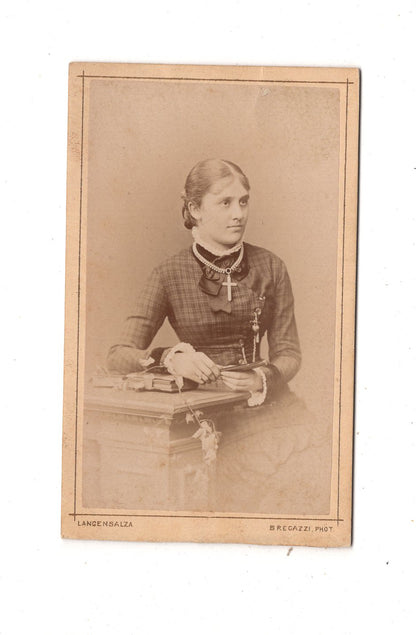 Fotografie Feine Dame - Langensalza 1880er / CDV L1-25