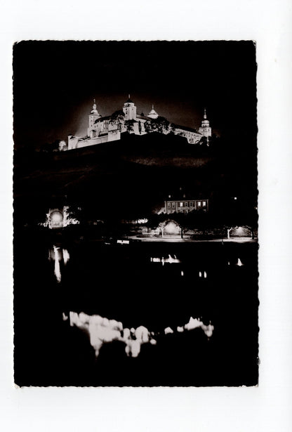 Ansichtskarte Würzburg / Festung / Nachtaufnahme