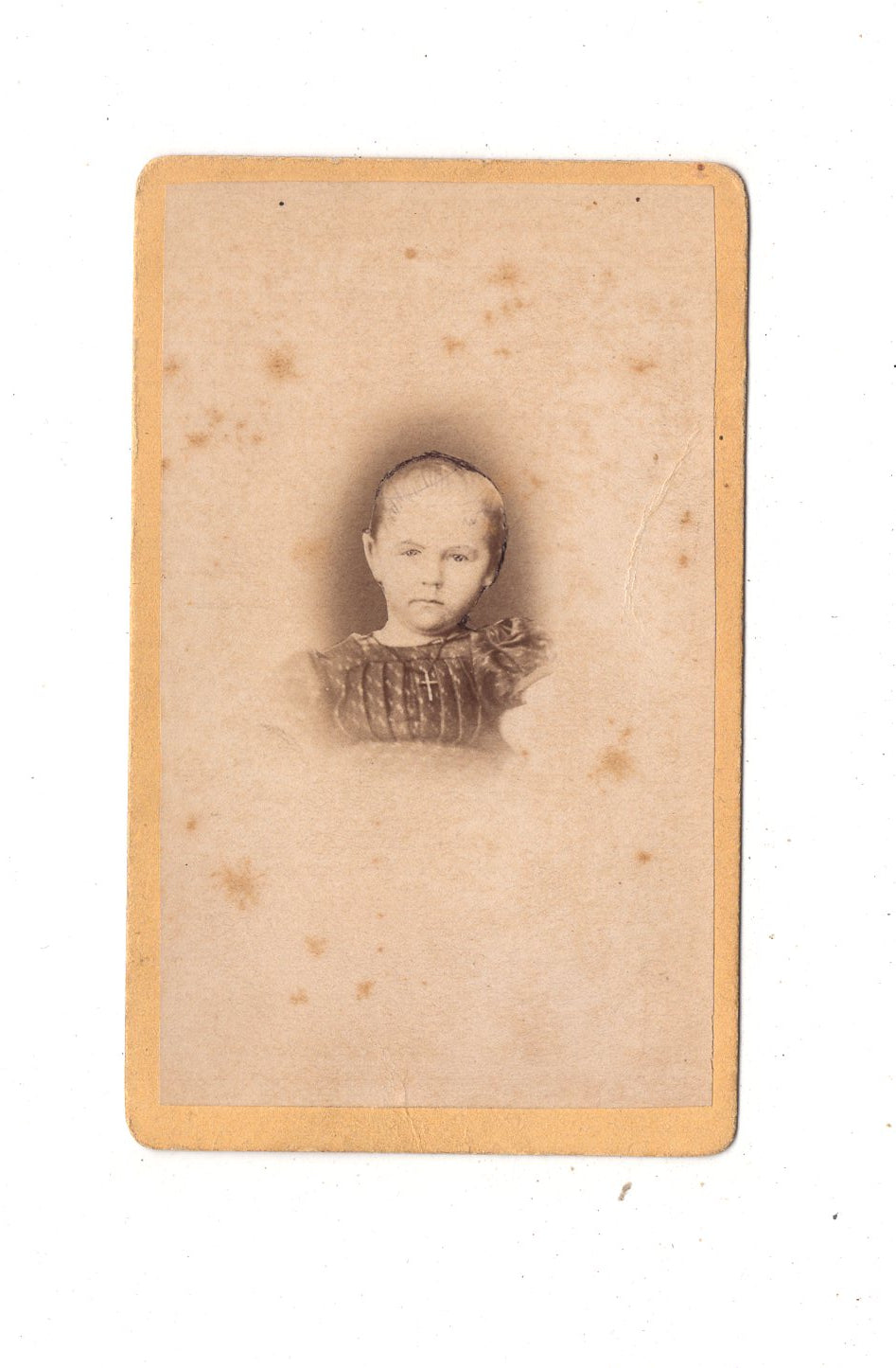 Fotografie Niedliches kleines Mädchen - Minden 1860er / CDV M1-27