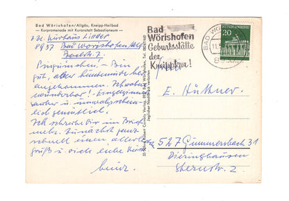 Ansichtskarte Bad Wörishofen / Allgäu / Kurpromenade mit Sebastianeum