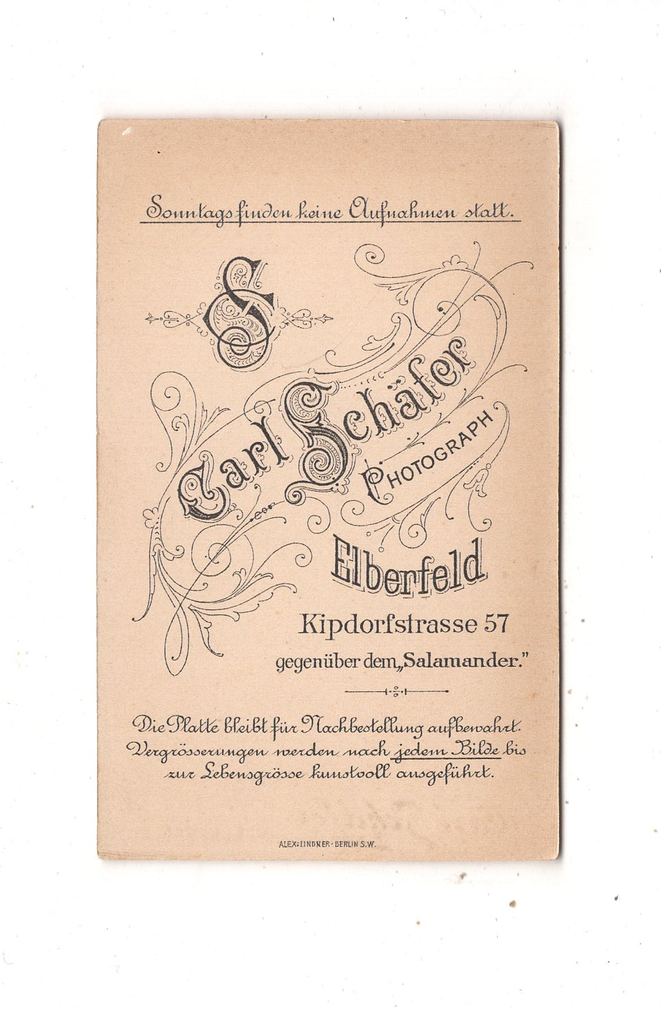 Fotografie Feines junges Mädchen - Elberfeld 1890er / CDV N1-14