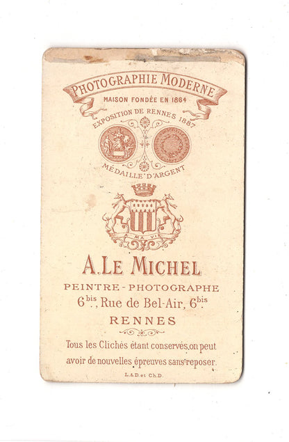 Fotografie Damenportrait - Rennes um 1890 / CDV C1-04