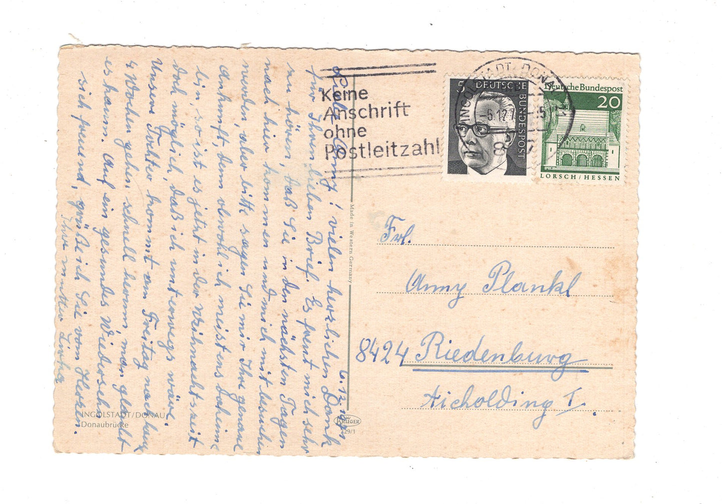 Ansichtskarte Ingolstadt an der Donau / Donaubrücke / G1-59