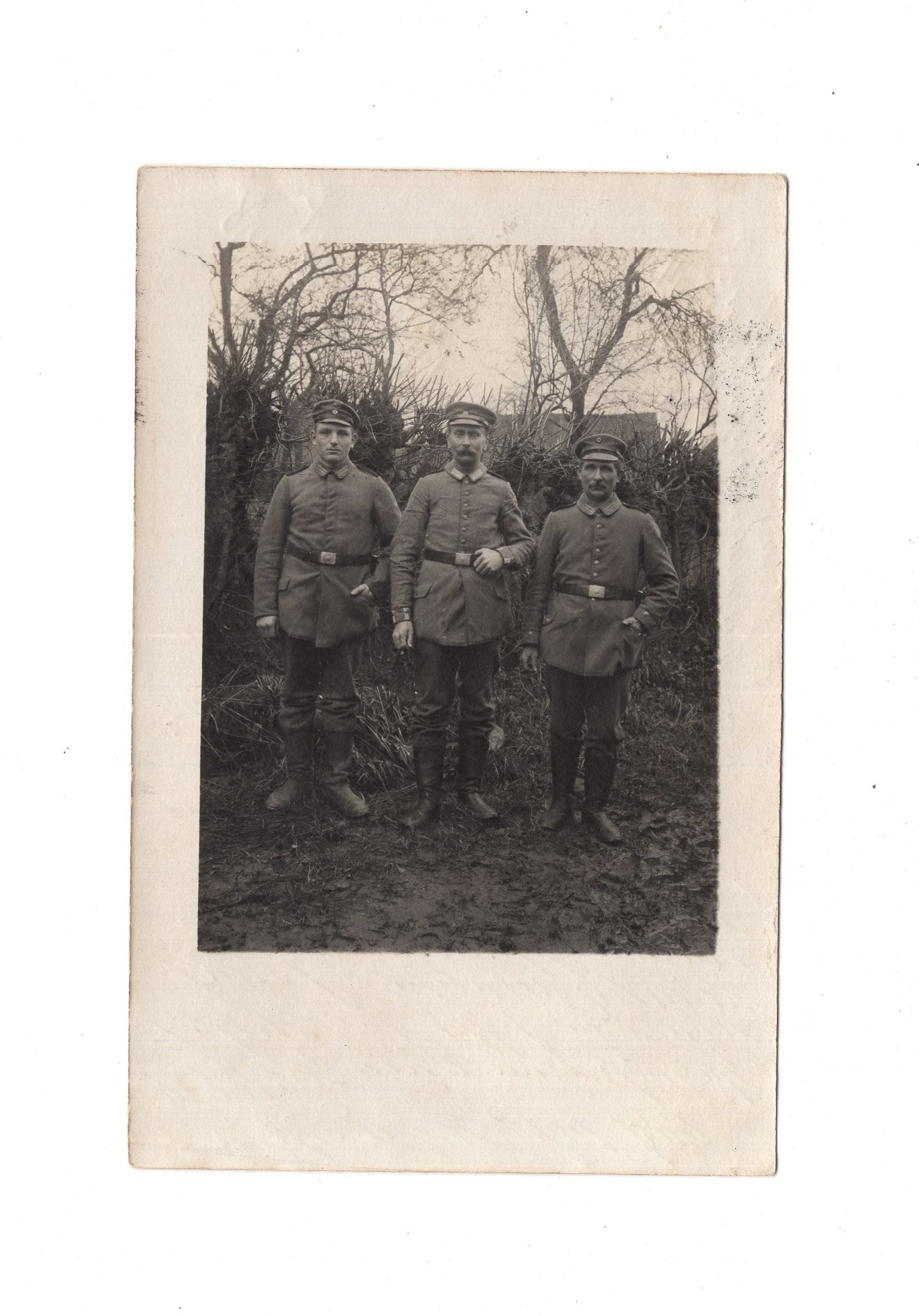 Ansichtskarte / Feldpost / Soldaten / Minenwerfer Komp. / Jäger Batl. 9 - 1917
