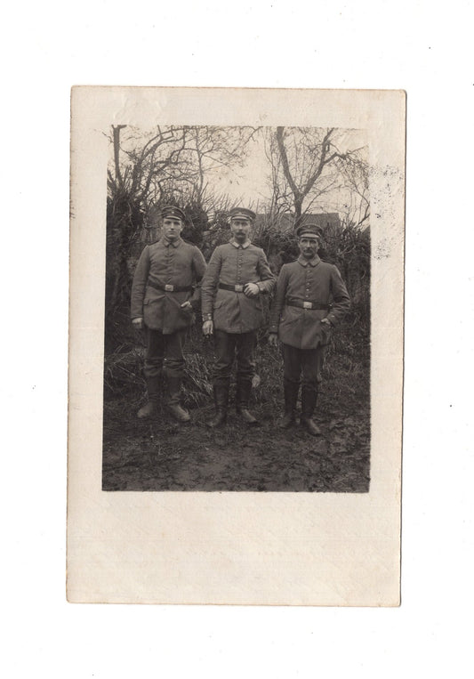 Ansichtskarte / Feldpost / Soldaten / Minenwerfer Komp. / Jäger Batl. 9 - 1917