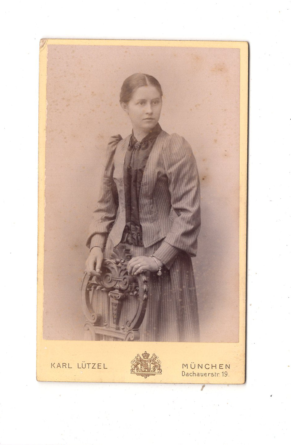Fotografie Feine Dame - München 1890er / CDV L1-25