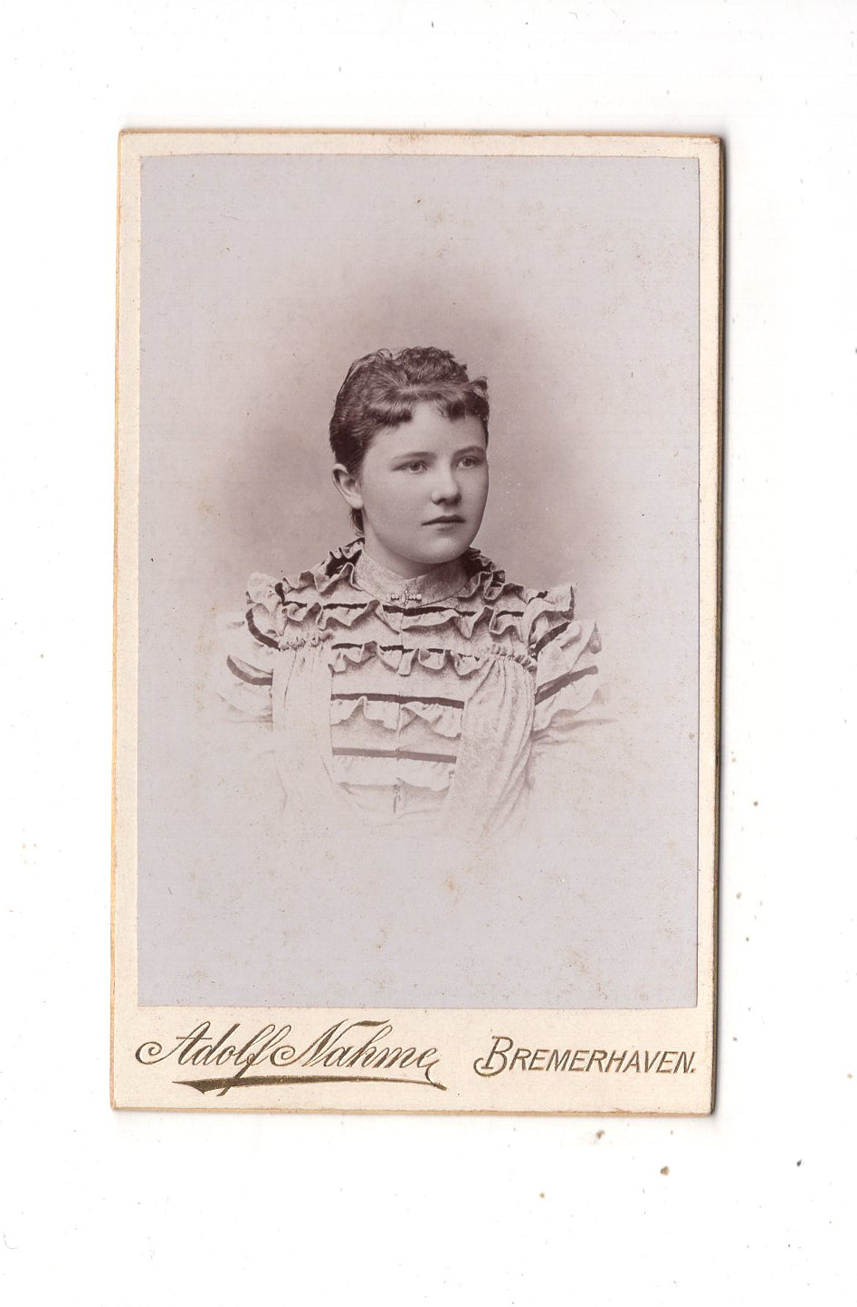 Fotografie Damenportrait - Bremerhaven 1890er / CDV N1-14