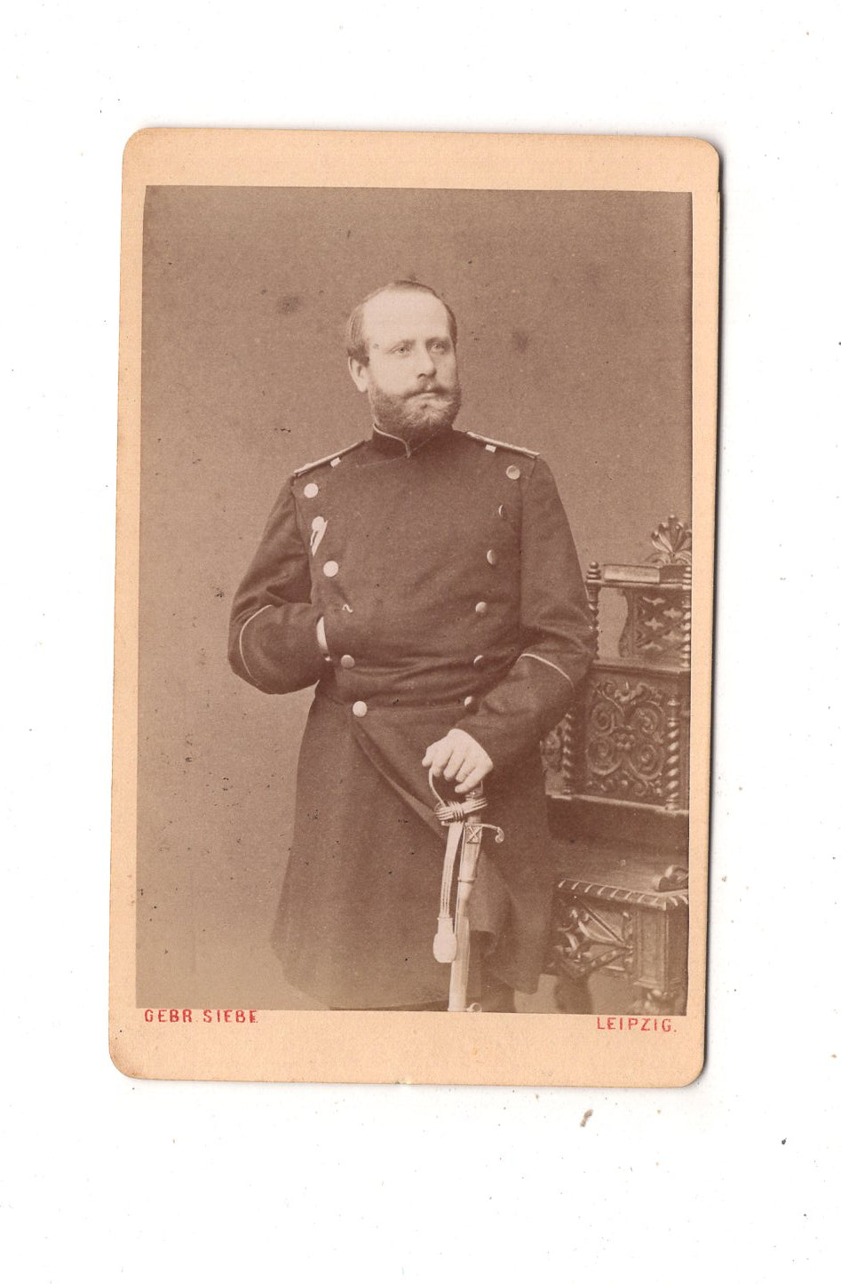 Fotografie Soldat - Leipzig / Breslau / Stettin um 1870 / CDV M1-07