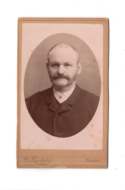 Fotografie Herrenportrait - Baden 1880er / CDV C1-22