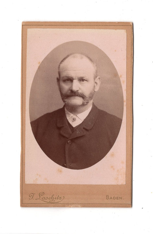 Fotografie Herrenportrait - Baden 1880er / CDV C1-22