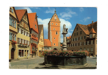 Ansichtskarte Dinkelsbühl / Löwenbrunnen
