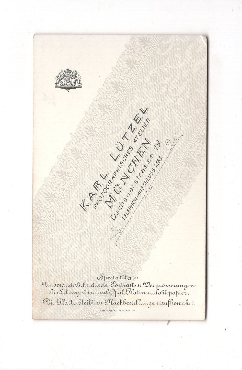 Fotografie Feine Dame - München 1890er / CDV L1-25