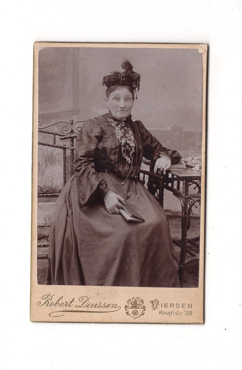 Fotografie Feine Dame - Viersen 1890er / CDV L1-25