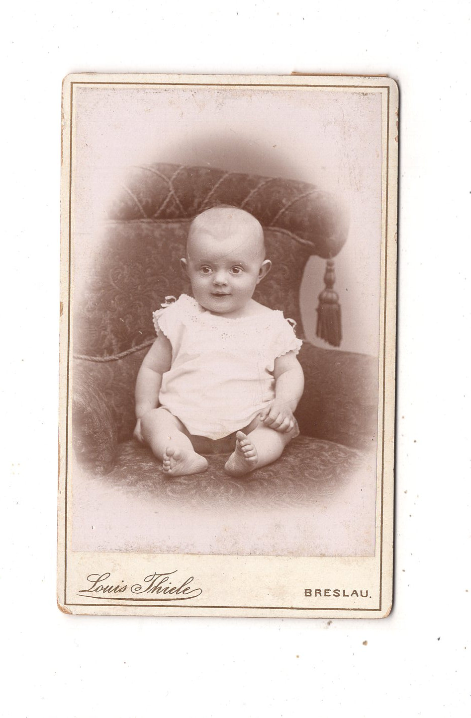 Fotografie Schönes Kinderbild / Baby - Breslau Wroclaw 1890er