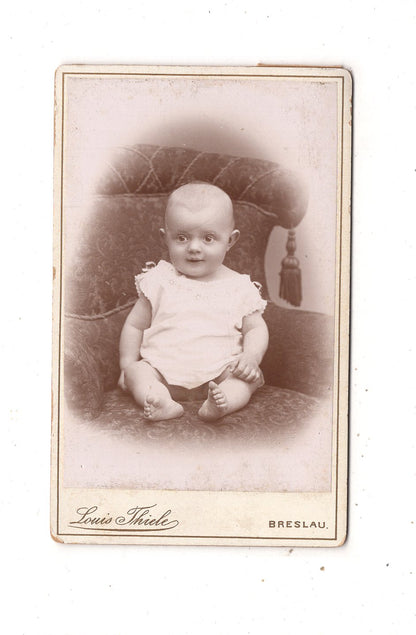 Fotografie Schönes Kinderbild / Baby - Breslau Wroclaw 1890er