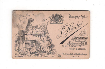 Fotografie Niedliches kleines Mädchen - Spandau 1890er / CDV M1-27