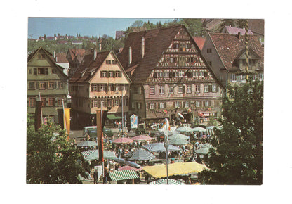 Ansichtskarte Esslingen am Neckar / Marktleben