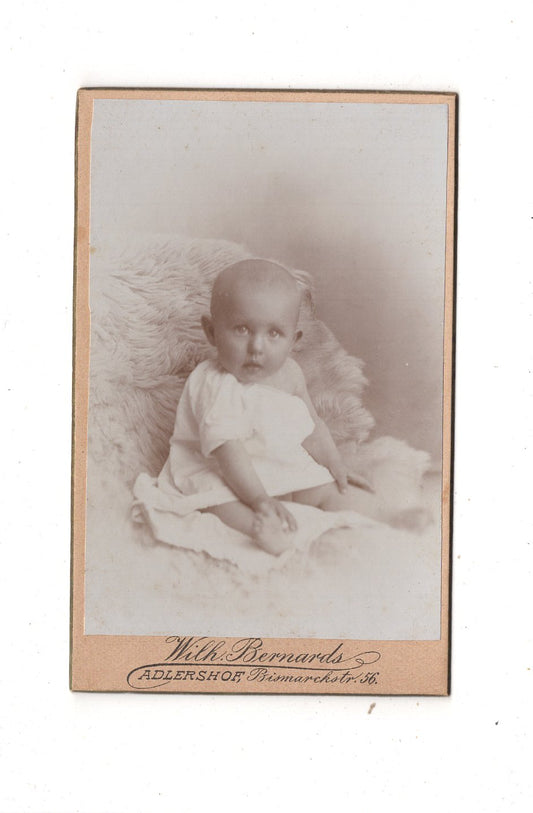 Fotografie Schönes Kinderbild / Baby - Berlin-Adlershof 1890er / CDV N1-10
