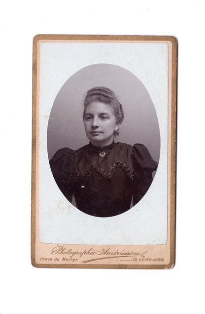 Fotografie Damenportrait - Verviers um 1900