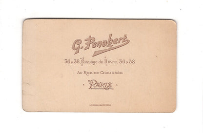 Fotografie Herrenportrait mit Widmung - Paris 1900 / CDV C1-22