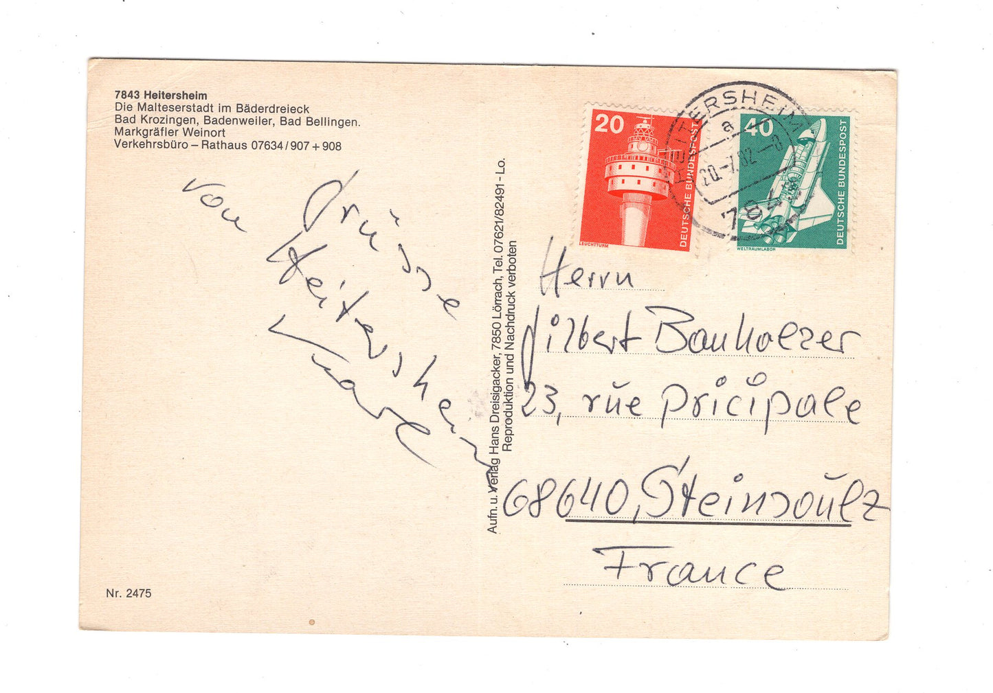 Ansichtskarte Heitersheim im Markgräflerland