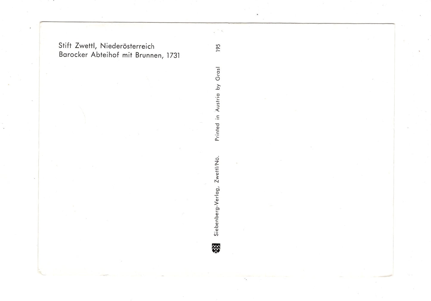 Ansichtskarte Stift Zwettl / Niederösterreich / Österreich