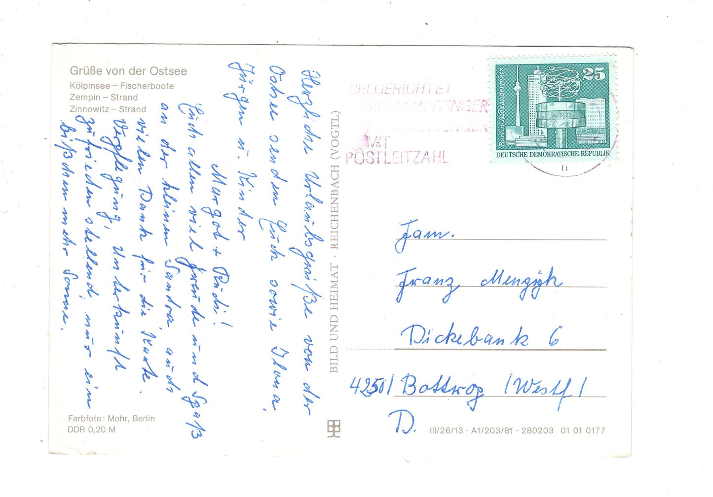 Ansichtskarte Ostsee / Zempin / Zinnowitz +++ / K1-58