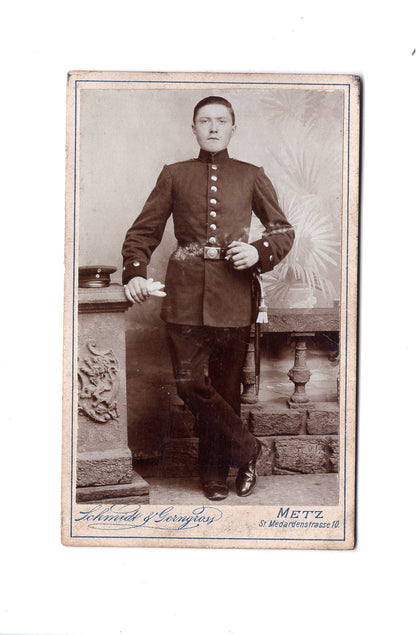 Fotografie Soldat / Soldatenportrait - Metz 1890er