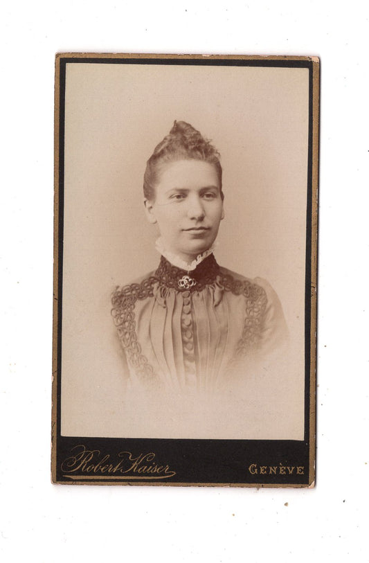 Fotografie Damenportrait - Geneve Genf 1880er / CDV N1-14
