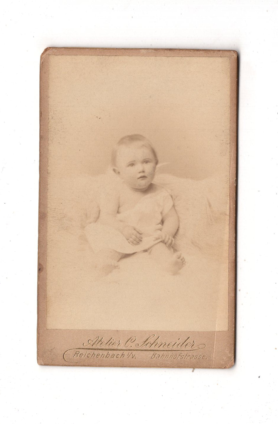 Fotografie Schönes Kinderbild / Baby - Reichenbach 1890er / CDV N1-10