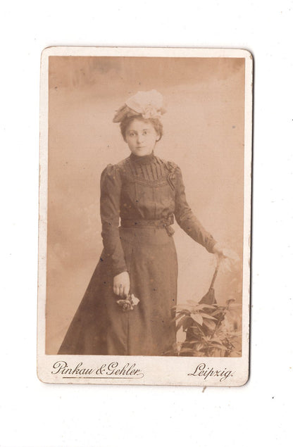 Fotografie Feine Dame - Leipzig um 1900 / CDV L1-25