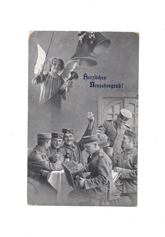 Ansichtskarte / Feldpost Neujahrsgruß - 1915