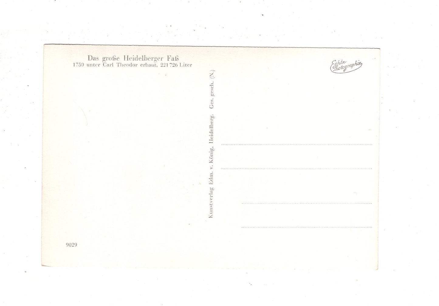 Ansichtskarte / Kunst / Heidelberg / Das große Heidelberger Fass / I1-68