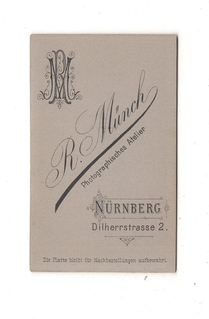 Fotografie Niedliches kleines Mädchen - Nürnberg 1890er / CDV M1-27